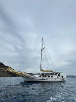 Hölzerne Yacht 